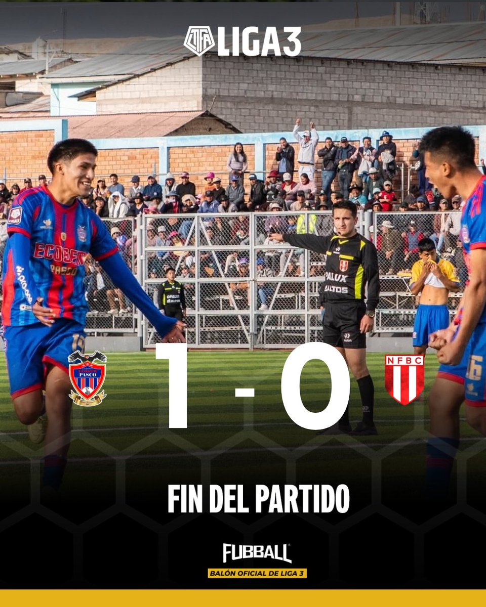 linfa_fpf's tweet photo. ¡TRIUNFO LOCAL EN EL ESTADIO LA AMISTAD! 👏🏽

👉🏾 Ecosem Pasco venció 1-0 a Nacional FBC por la fecha 2 del Grupo D de la Fase Final de Liga 3 🏆🇵🇪 

#LINFA #Liga3 https://t.co/kGfRXarPUP