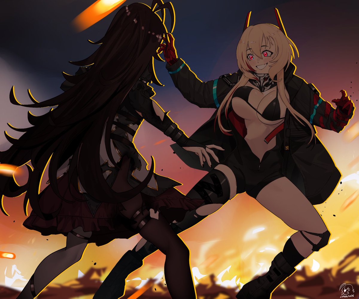 Darkpulsegg's tweet photo. Soppo vs Darture
#GirlsFrontline
#GirlsFrontline2Exilium 
C0mm for @ Murdockian https://t.co/B7SwbTEIO3