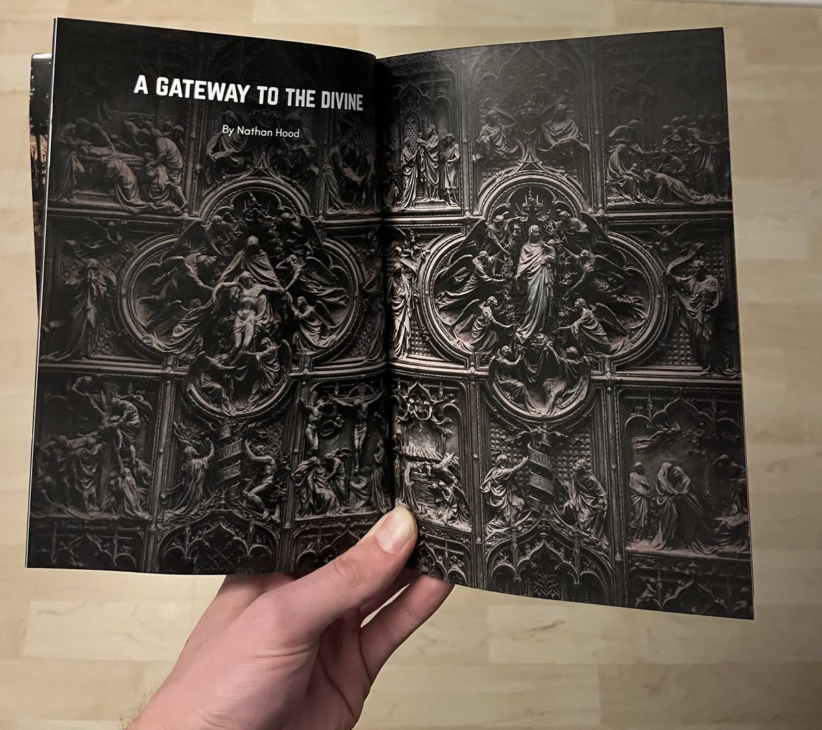 WylfingsDotCom's tweet photo. In @FeignedFlightM’s Portals Magazine, in A Gateway to the Divine, @NathanCJHood tells us about the medieval imagination, and how its worldview showed up in the architecture of churches.

Get a copy of Portals from Wylfings, or from Feigned Flight’s own Kickstarter. Link below. https://t.co/kvNkxBoXCR