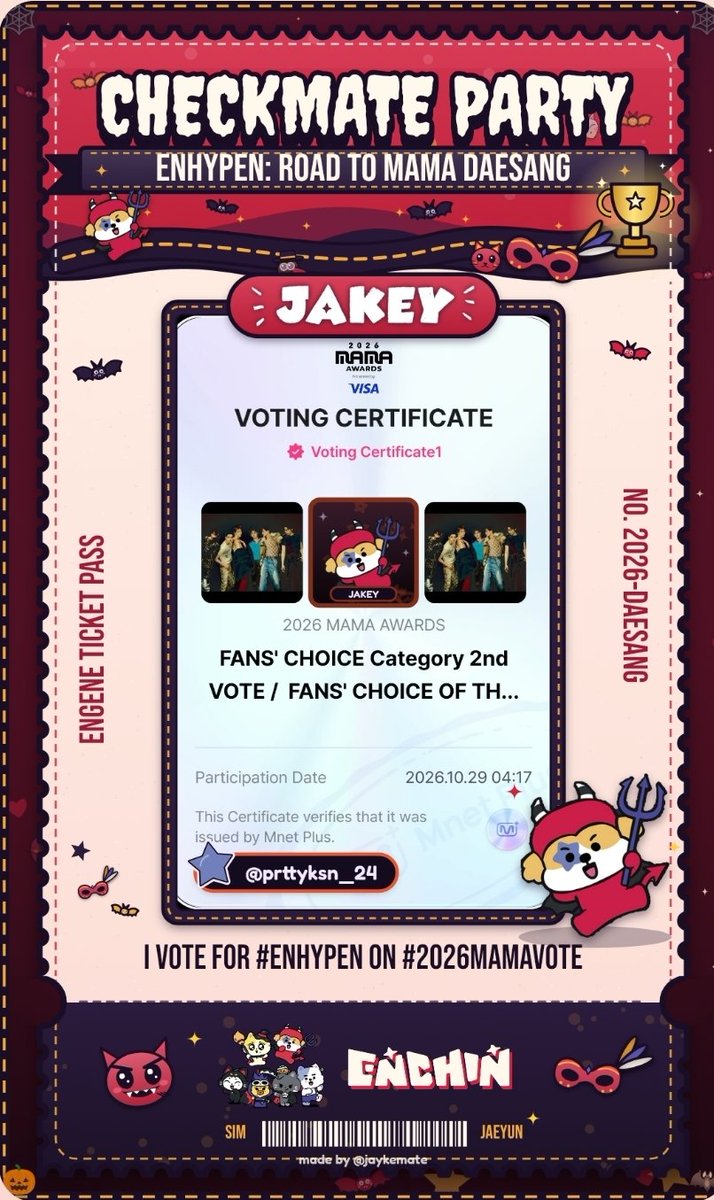 prttyksn_24's tweet photo. @Enhagyy I vote #ENHYPEN for #2026MAMAVOTE https://t.co/4jLXCkia6h
