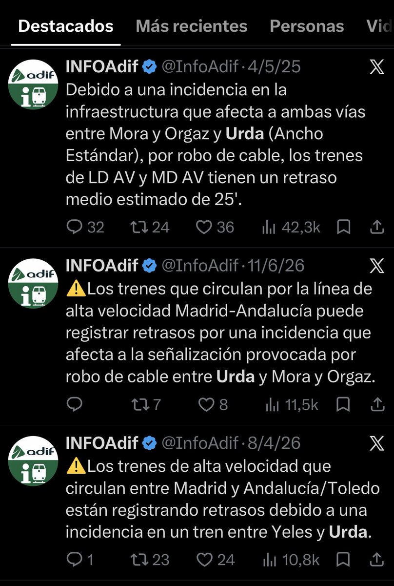 LDuraRealidad's tweet photo. Cuando uno escarba es todo mucho más duro 
Revisando las incidencias en urda uno alucina 

Pasen y vean 👇

Incidencias continuadas sin que nadie ponga remedio https://t.co/gDkm7VE0cw