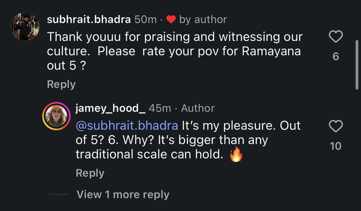 Sahilarchives's tweet photo. Jamey Hood gave 6 stars to #Ramayana 

Rating - ⭐️⭐️⭐️⭐️⭐️⭐️/5

This is impressive. https://t.co/9gFQUcB0aU