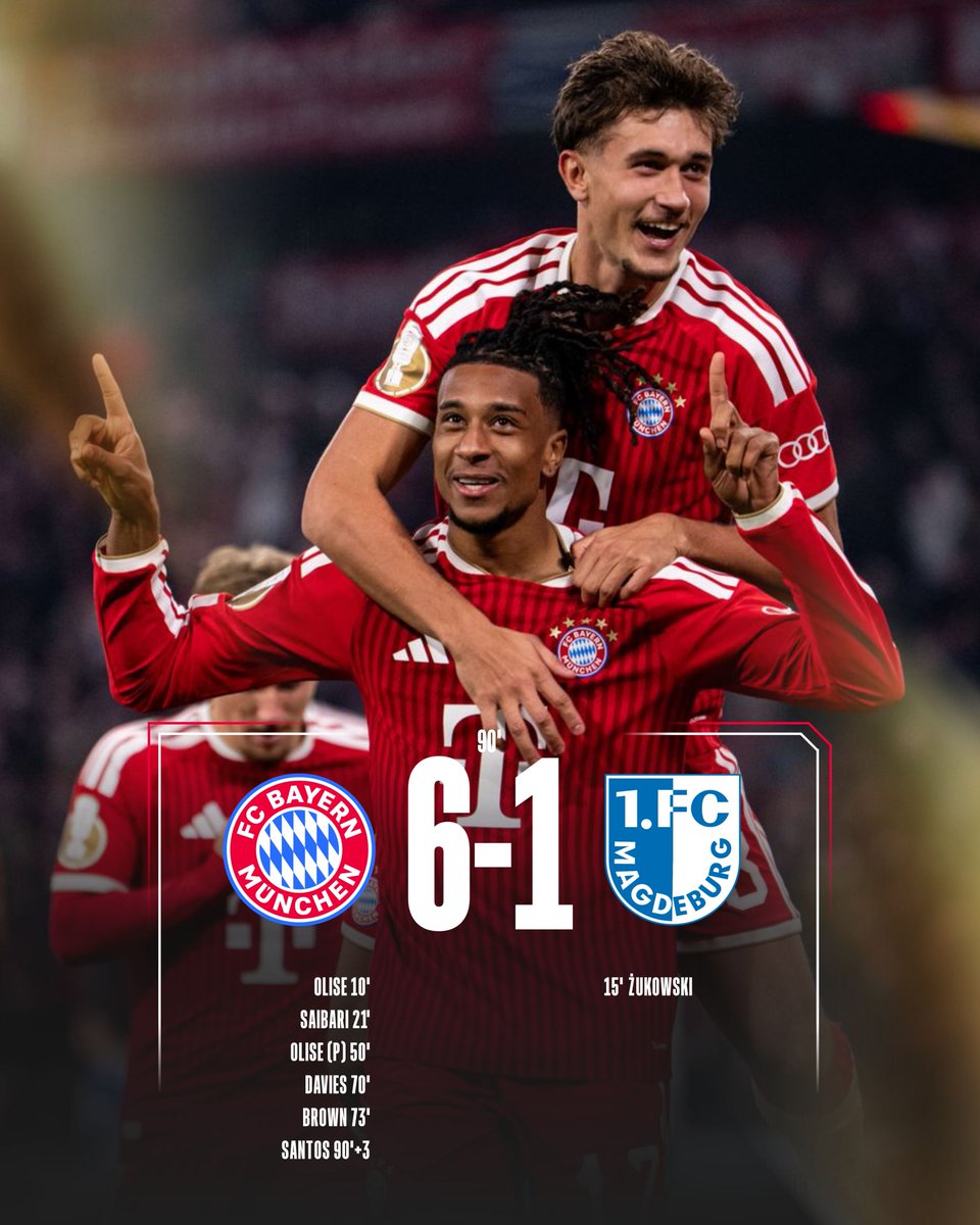 hugoderbayern's tweet photo. ✅️ Victoria
✅️ Pasamos de ronda
✅️ Goleada
✅️ Sin lesiones
✅️ El Balón de Oro descansó
✅️ Jugó la cantera
✅️ Debut de Binder
✅️ Master Class de Olise
✅️ Davies es un buen extremo
✅️ Mia San Mia https://t.co/Sk9WqMmVjZ