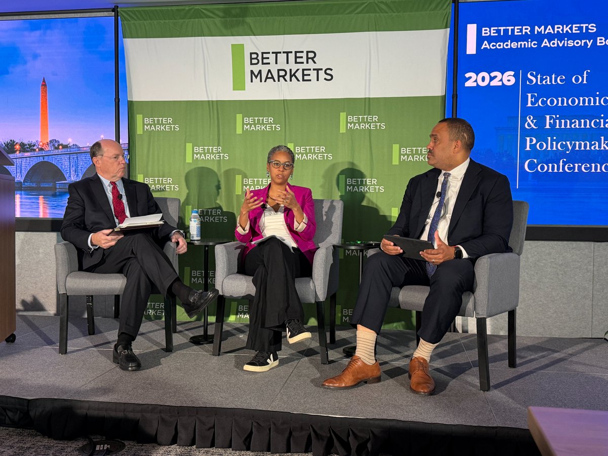 BetterMarkets's tweet photo. Last Friday marked another successful Better Markets’ Academic Advisory Board conference, full of thoughtful discussion about pressing economic challenges—including AI, crypto misconduct, predatory inclusion, and the future of independent regulation in the wake of the Slaughter ruling.
