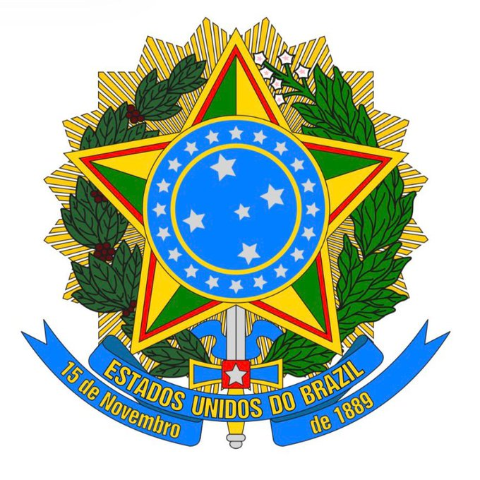 ZAMENZA's tweet photo. Imagina ser tão ridículo a ponto de escrever uma carta patética se declarando presidente eleito, expor Trump e Milei como cúmplices oficiais e ainda alterar o brasão da "República Federativa do Brasil" pra "Estados Unidos do Brazil". Flávio Bolsonaro transformou a direita em PÓ. https://t.co/rWDTSq78iv
