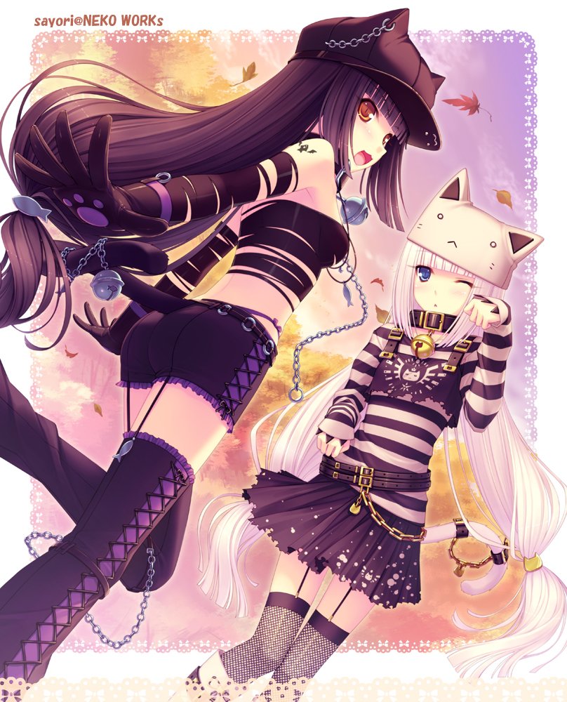 necropses's tweet photo. sou obececada nessas artes antigas da criadora de nekopara com a chocola e a vanilla com essas roupinhas super fofas https://t.co/lhdfbj8WRq