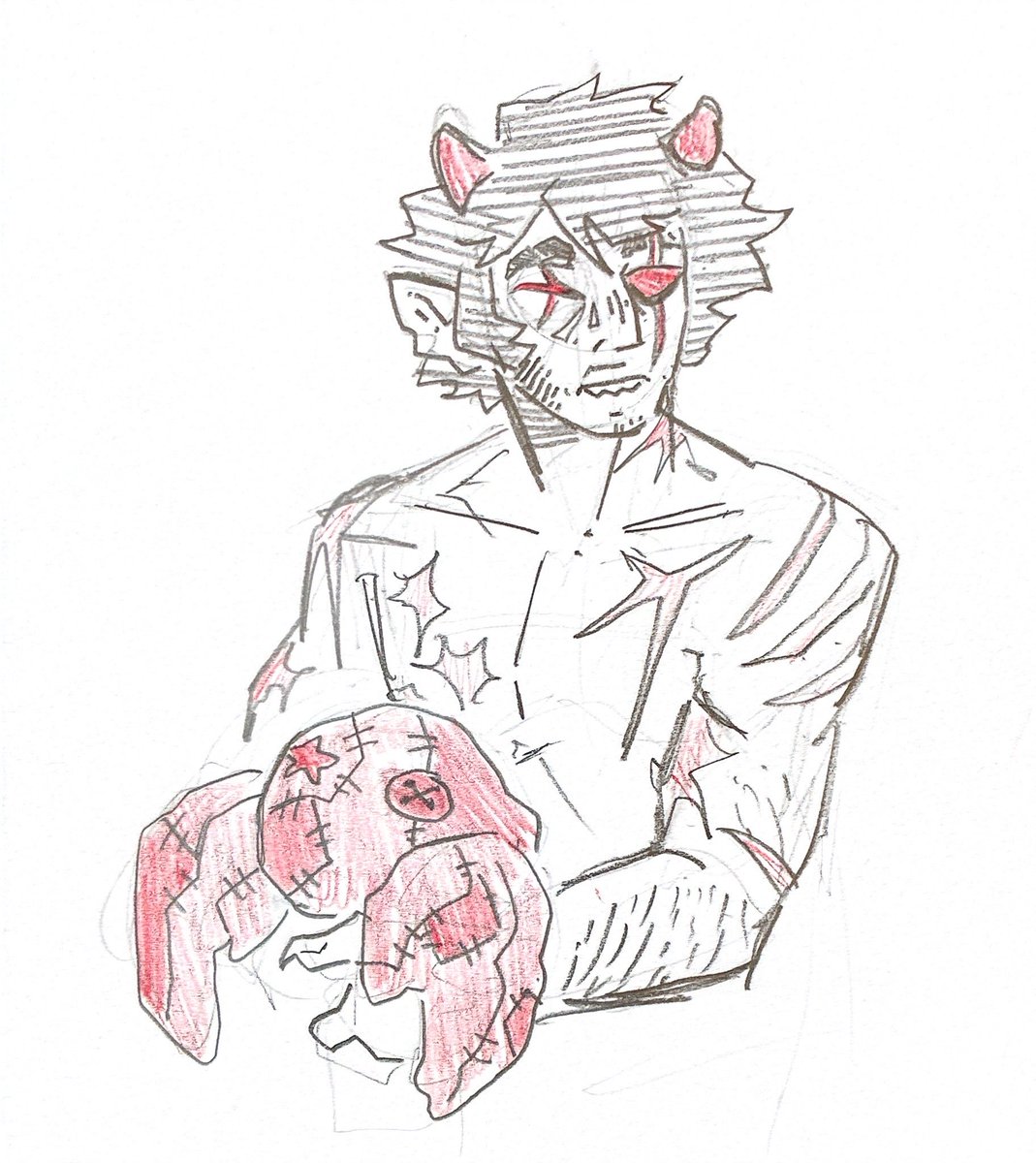 easternCriminal's tweet photo. Commander and plushie. That crab has seen better days… #karkatvantas https://t.co/I0vTDJ23Vz