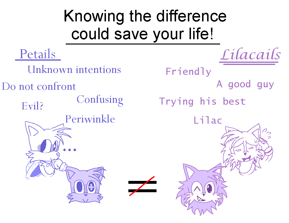 PetailsVictim0's tweet photo. // This was too funny not to make

(the really funny thing about this is that Petails uses "pale lilac" or "pale lavender" as its main color, meanwhile a darker periwinkle is only used as the outline and such)

#helplilacails https://t.co/1mFn17jXN9