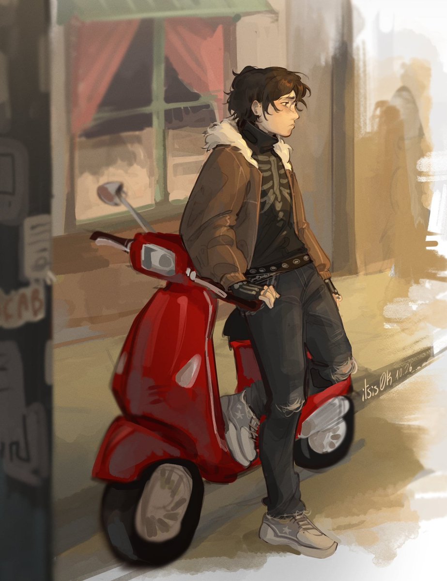 itsis0k's tweet photo. And then the vespa fell over bc he's a loser

#pjo https://t.co/40TPdY2PN7