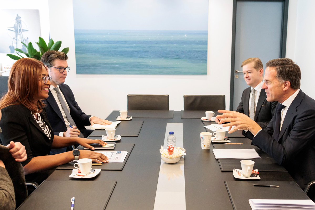 NATOpress's tweet photo. @SecGenNATO Mark Rutte welcomed the new  @NSPA_NATO General Manager Paula Folkes to #NATO HQ today

The NATO Support and Procurement Agency (NSPA) brings together our logistics, support & acquisition activities, providing effective & cost-efficient multinational solutions. This is crucial as Allies invest more in defence & procure the capabilities that will bolster our ability to deter and defend
