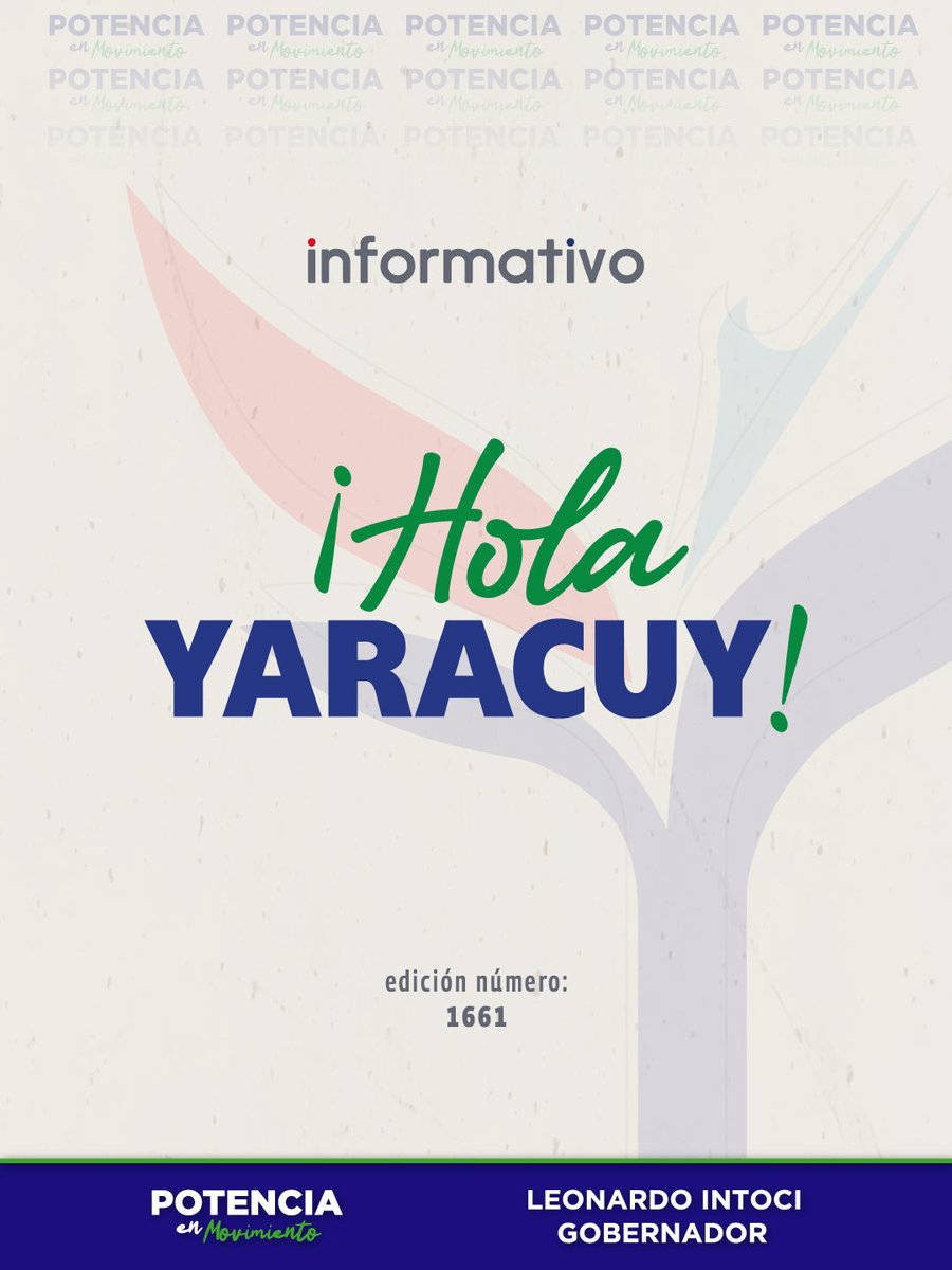 GobYaracuy's tweet photo. ¡Lo que está pasando en Yaracuy te lo contamos de primera mano! Repasa los acontecimientos más destacados y los avances de nuestra gestión.

🗞️ INFORMATIVO ¡HOLA YARACUY!
🔹 Edición Nro. 1️⃣6️⃣6️⃣1️⃣ https://t.co/mb3w33YKJQ