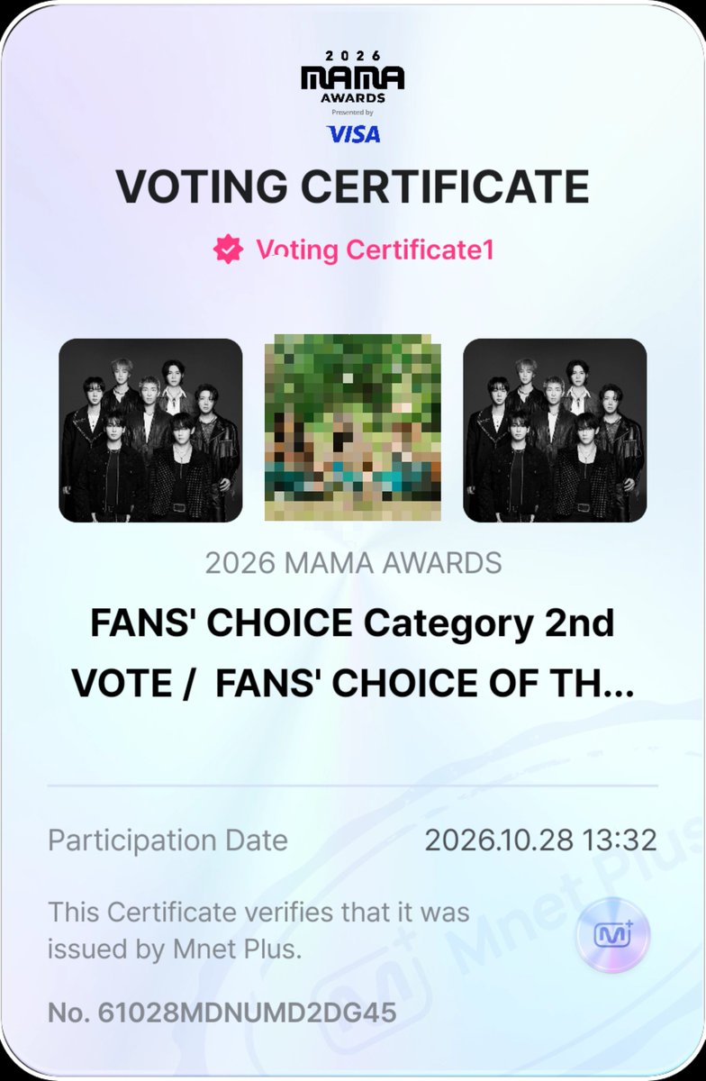 naeyoo_'s tweet photo. @goeskthh A darle con todo

BTS ON MAMA AWARDS FINAL ROUND
VOTE FOR BTS ON MAMA AWARDS 2026 
BTS FOR FANS CHOICE MALE MAMA AWARDS 
#VoteForBTSonMAMA2026 
#BTSForFansChoiceMAMA2026 https://t.co/4YtT4Nobrf