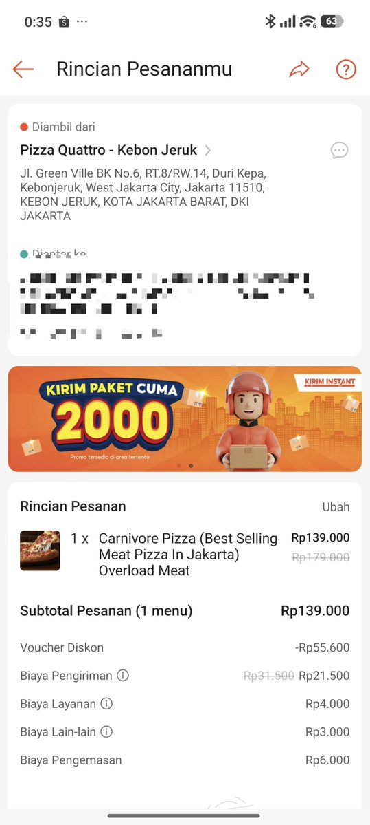 arulpandaa's tweet photo. Salah sih liat tiktok yg isinya makanan semua. Nonton malah ngiler, cek lokasinya ternyata deket, buka 24 jam, langsung pesen lah gw. No diet diet lah haha https://t.co/QG5lg91Iv9
