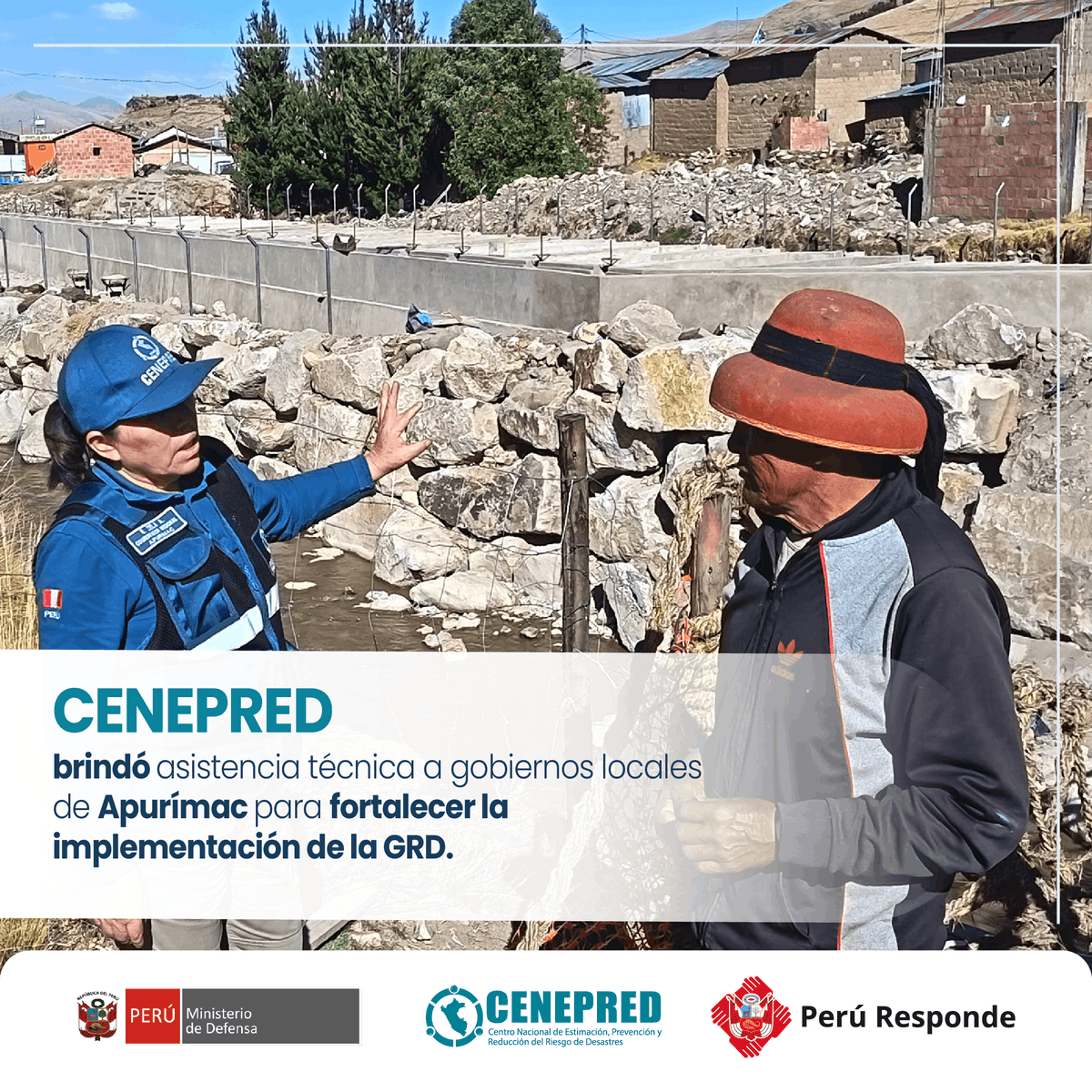 CENEPRED's tweet photo. 📍Apurímac I  El #Cenepred brindó orientación técnica a los gobiernos locales de la provincia de #Grau y del distrito de #Progreso para fortalecer la implementación de la gestión prospectiva y correctiva de la Gestión del Riesgo de Desastres. https://t.co/q0cDudXQxm