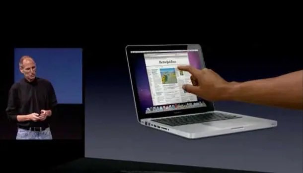 samifathi's tweet photo. No one can convince me this is a good experience. Mac shouldn’t have touch, and definitely not for things Apple’s marketing implies it should be used for, like playing the piano. Steve Jobs is proven right again. https://t.co/eM8DfFd8YA