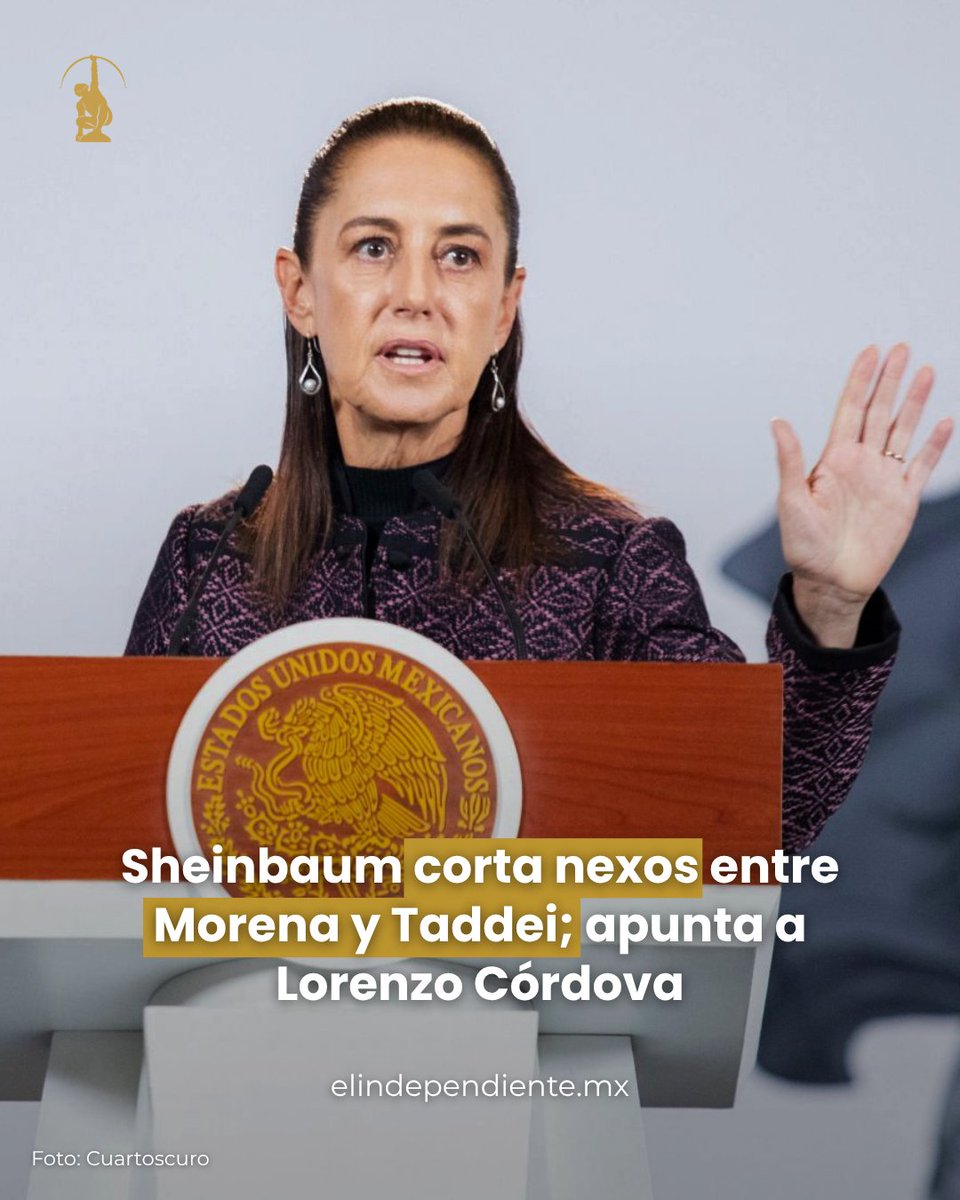 ElIndpendiente's tweet photo. La presidenta Claudia Sheinbaum deslindó a Morena de la trayectoria y designación de Guadalupe Taddei al frente del Instituto Nacional Electoral.

La mandataria recordó que su ascenso en organismos comiciales comenzó en 2014 con el aval del Consejo General presidido por Lorenzo Córdova en Sonora.

Síguenos para más en El Independiente Mx