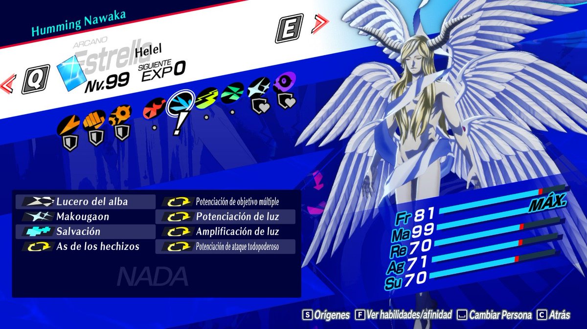 joan_humming's tweet photo. Me encantan las builds ultra especializadas. En plan, este Persona de aquí literalmente tiene dos habilidades de hacer daño y una de apoyo; y luego cinco pasivas que potencian lo que hace.

Me he pasado las últimas plantas del Tártaro one-shoteándolo TODO https://t.co/7n9OFTByK5