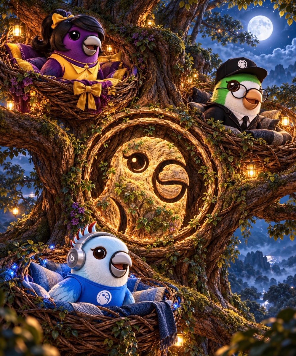 BirbDefi's tweet photo. Settling into the nest after a full day. 🌙 

Wishing our BIRB community a restful night and a fresh tomorrow.

Good Night! https://t.co/WEK7YaAy3a