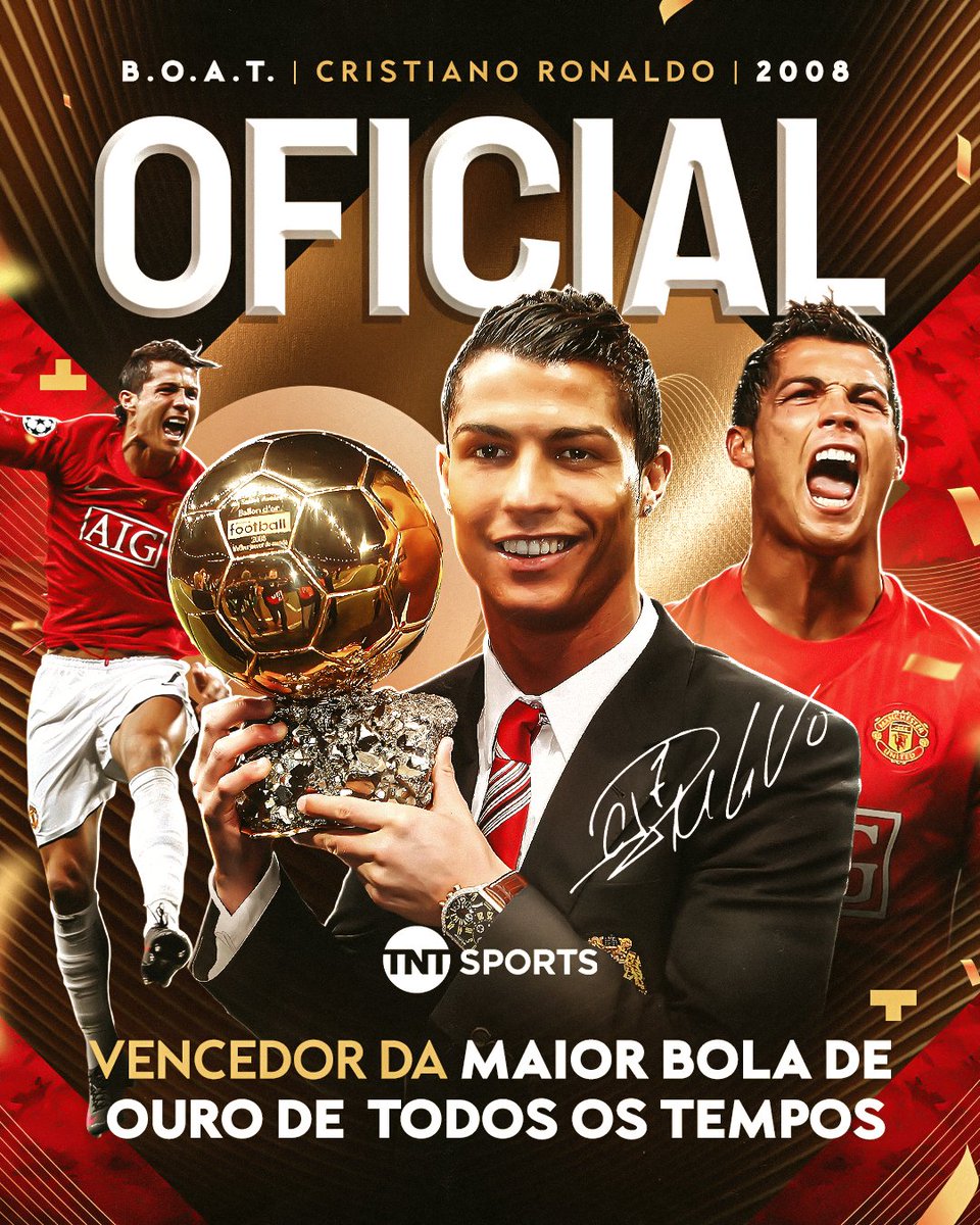 TNTSportsBR's tweet photo. O ROBOZÃO CONQUISTA MAIS UM TÍTULO PRA SUA CARREIRA! 🤖🏆 CRISTIANO RONALDO É ELEITO O BOAT PELO PÚBLICO, COM A TEMPORADA 2008 SENDO ESCOLHIDA COMO A MELHOR DE UM BOLA DE OURO NA HISTÓRIA! 🔥 #MFM https://t.co/fW42Rivcv8