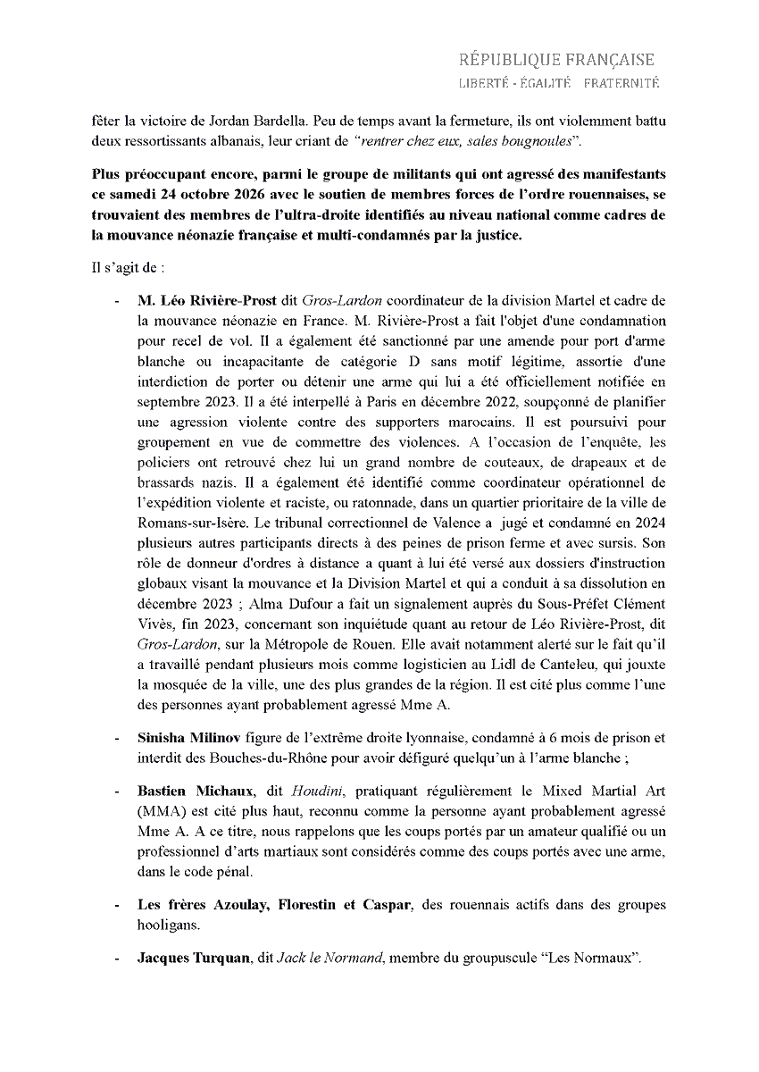alma_dufour's tweet photo. Complicité policière avec l’extrême droite à Rouen : avec @Maxime_DaSilva_  et @Souad_Takhtoukh, nous saisissons le procureur ! https://t.co/NplOv12ocJ