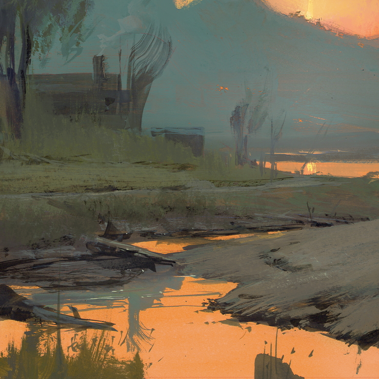 NathanFowkesArt's tweet photo. A recent watercolor and gouache painting. Inspired by a trip to the Ozarks. https://t.co/Ljp0VImKXq