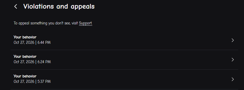 iiElixeriii's tweet photo. You may notice the times don't align but that is because there are three different cases around the same period for whatever reason. I was banned at 5:37 https://t.co/Pd6K6oBNxQ