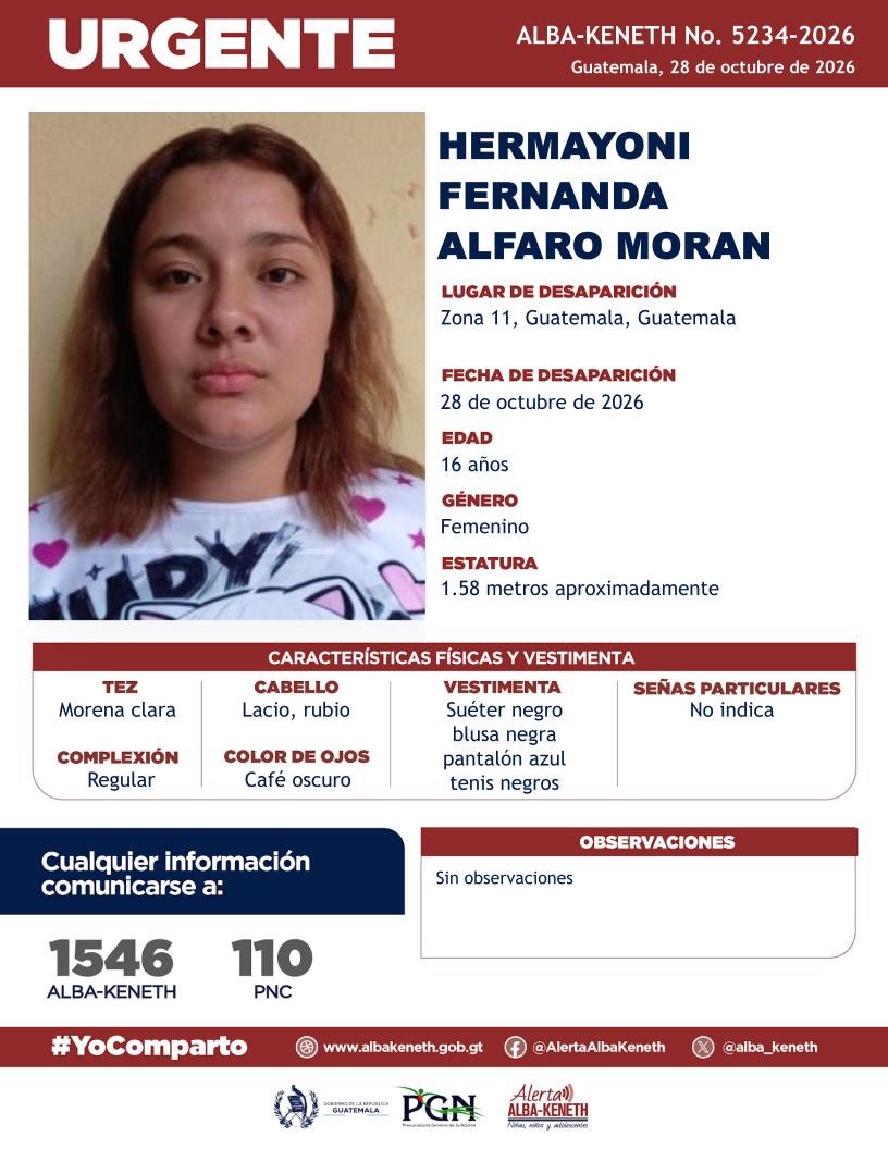 SCSPGT's tweet photo. ¡Ayúdanos a encontrar a adolescentes desaparecidas en Guatemala! 🚨

Si tienes alguna información, comunícate al 1546 y 110. ☎️ https://t.co/zM5RUCN8uP