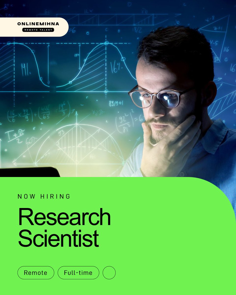 OnlineMihna's tweet photo. A Global Consultants is seeking research professionals in Computer Science or Mathematical/Computational Physics to contribute to advanced AI research projects.
#Apply now:
https://t.co/9tKX4ZwMLX
π¨π»βπ»πποΈπ―π‘ πΌ
#OnlineMihna
#WorkScore https://t.co/UFKpvKH2Em