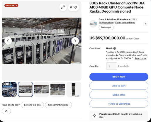 jncquant's tweet photo. A DATACENTER IS FOR SALE ON EBAY??

It's $59.7 MILLION DOLLARS and everybody is already making memes about it

People are literally calling it a "Gently Used Datacenter" this could be a GIGA MEME

https://t.co/IMRYqGeUt2 https://t.co/bvYNOkCh7o