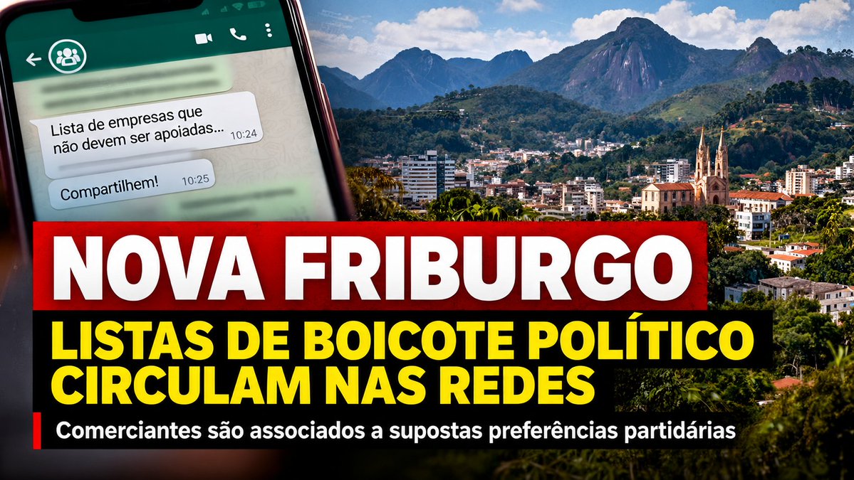 riodejan's tweet photo. 🚨 NOVA FRIBURGO (RJ) | Listas que incentivam boicotes a empresas e profissionais supostamente ligados à esquerda circulam em grupos de WhatsApp após as eleições.

CDL e Sincomércio afirmam não ter recebido reclamações formais.

#NovaFriburgo https://t.co/RlH9Ppdiut