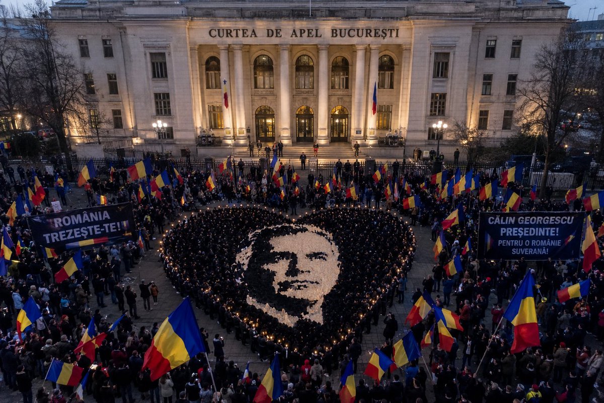 LuluLupea1's tweet photo. 🚨 ȘTIRE DE ULTIMĂ ORĂ – DREPTATE PENTRU CĂLIN GEORGESCU! 🇷🇴⚖️
Călin Georgescu rămâne în arest, după ce, potrivit informațiilor apărute, măsura arestării preventive ar fi fost prelungită astăzi cu încă 30 de zile. https://t.co/NEOZEo1Ne9