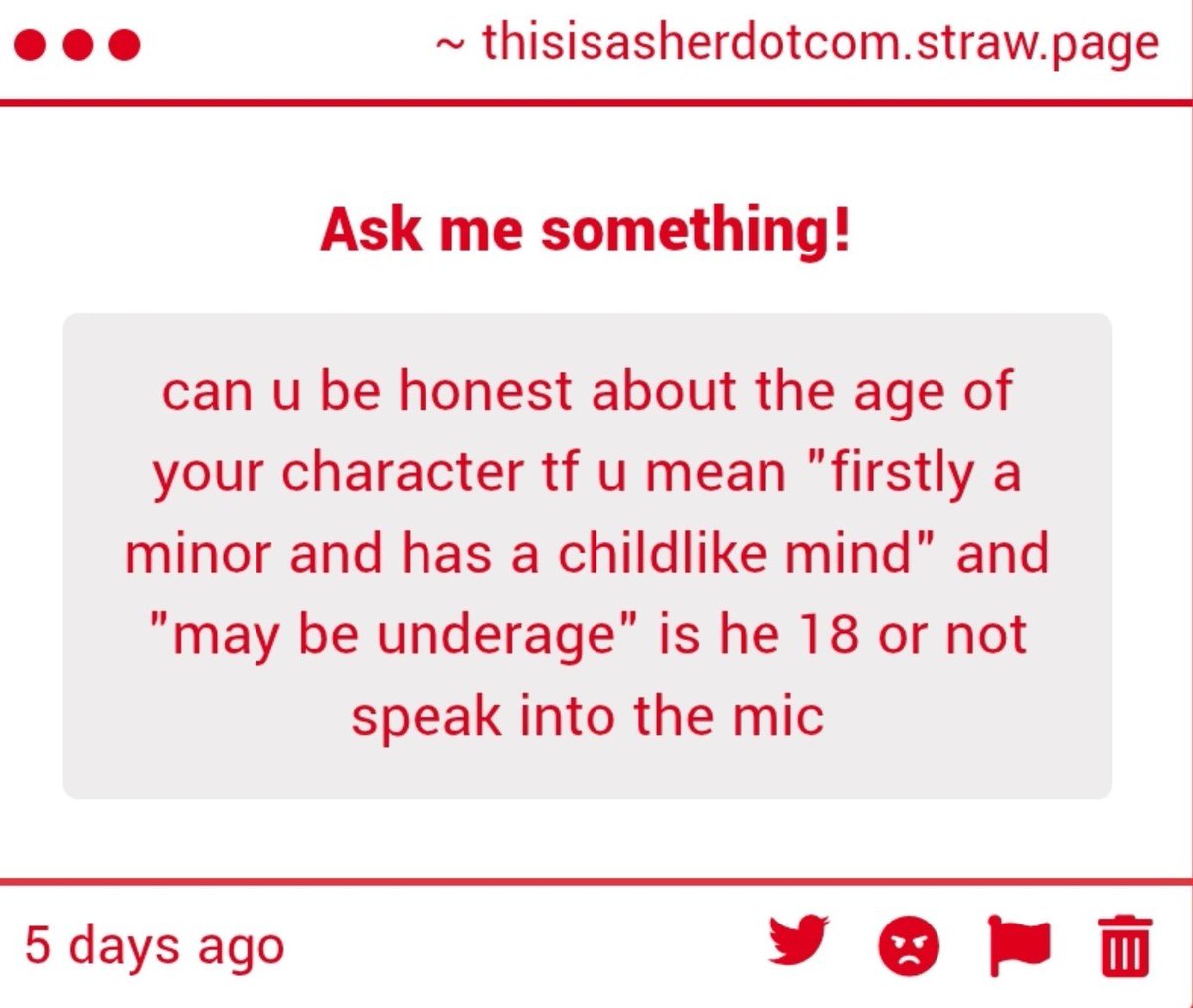 xxxcatasher's tweet photo. // hello, quick answer 2 this.
Asher is *now* a legal adult ( 18 years old ), but when most of his DoL appearances first started he was still a minor (14-17 years old). Also the " may be underage " is mostly him talking about his relationships/traumas when still young. https://t.co/CkSjtYeCMs