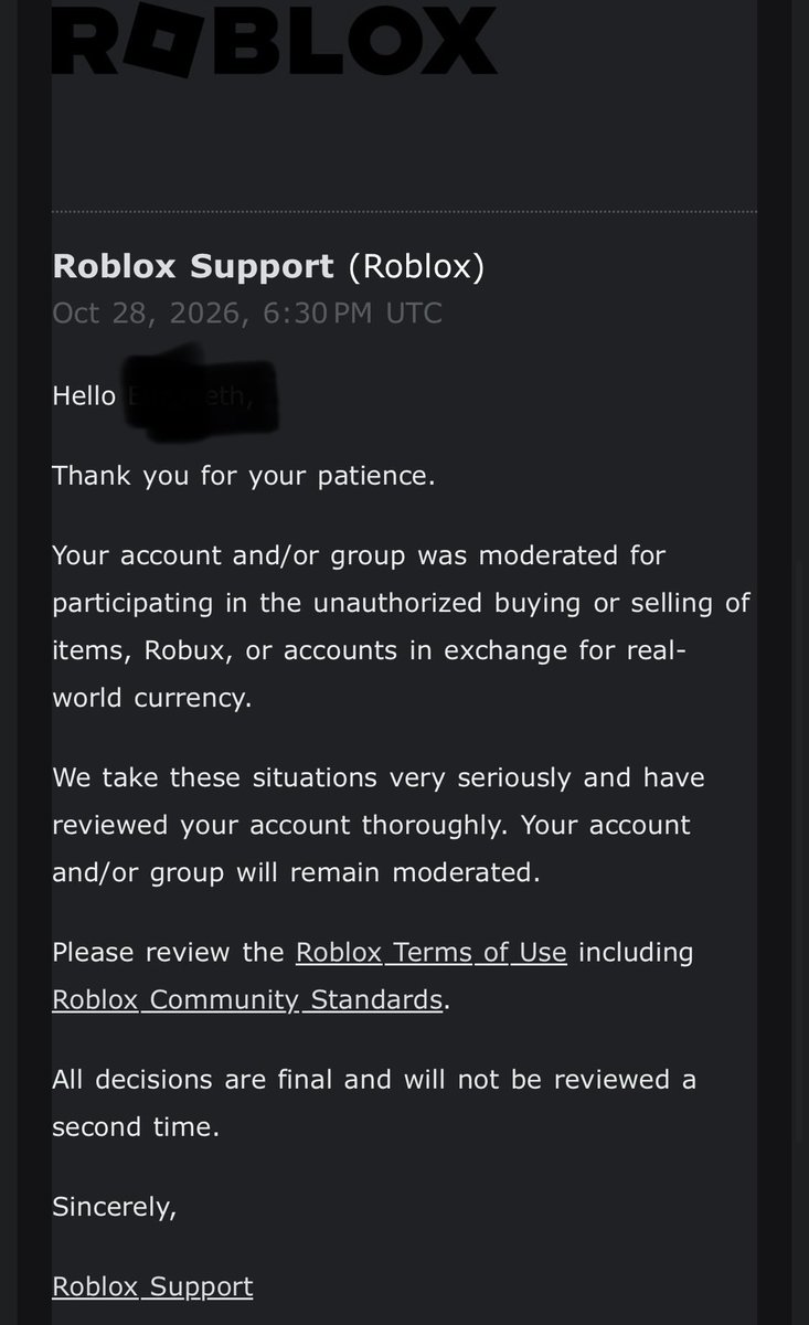 3hppv's tweet photo. Its over ggs.
Thanks @Roblox 
#roblox #robloxbanwave https://t.co/dp6bA9sL9G
