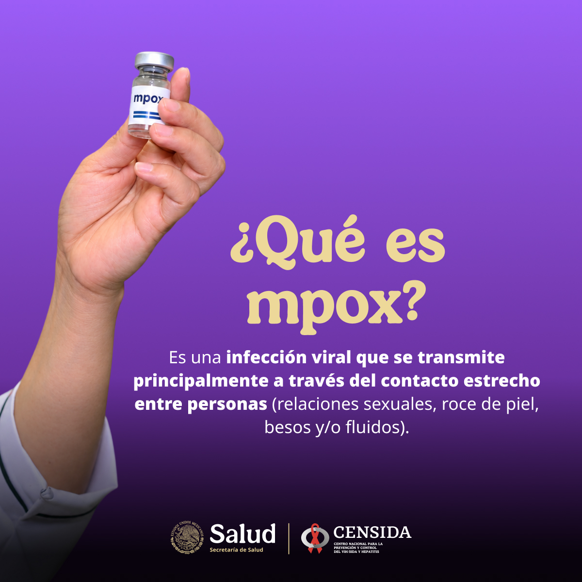 censida's tweet photo. 📌Reforzamos la estrategia de control de #Mpox con un plan de vacunación focalizada, que se basa en evidencia científica, en la experiencia de otros países y recomendaciones de organismos internacionales. https://t.co/wKAtyzbnOh