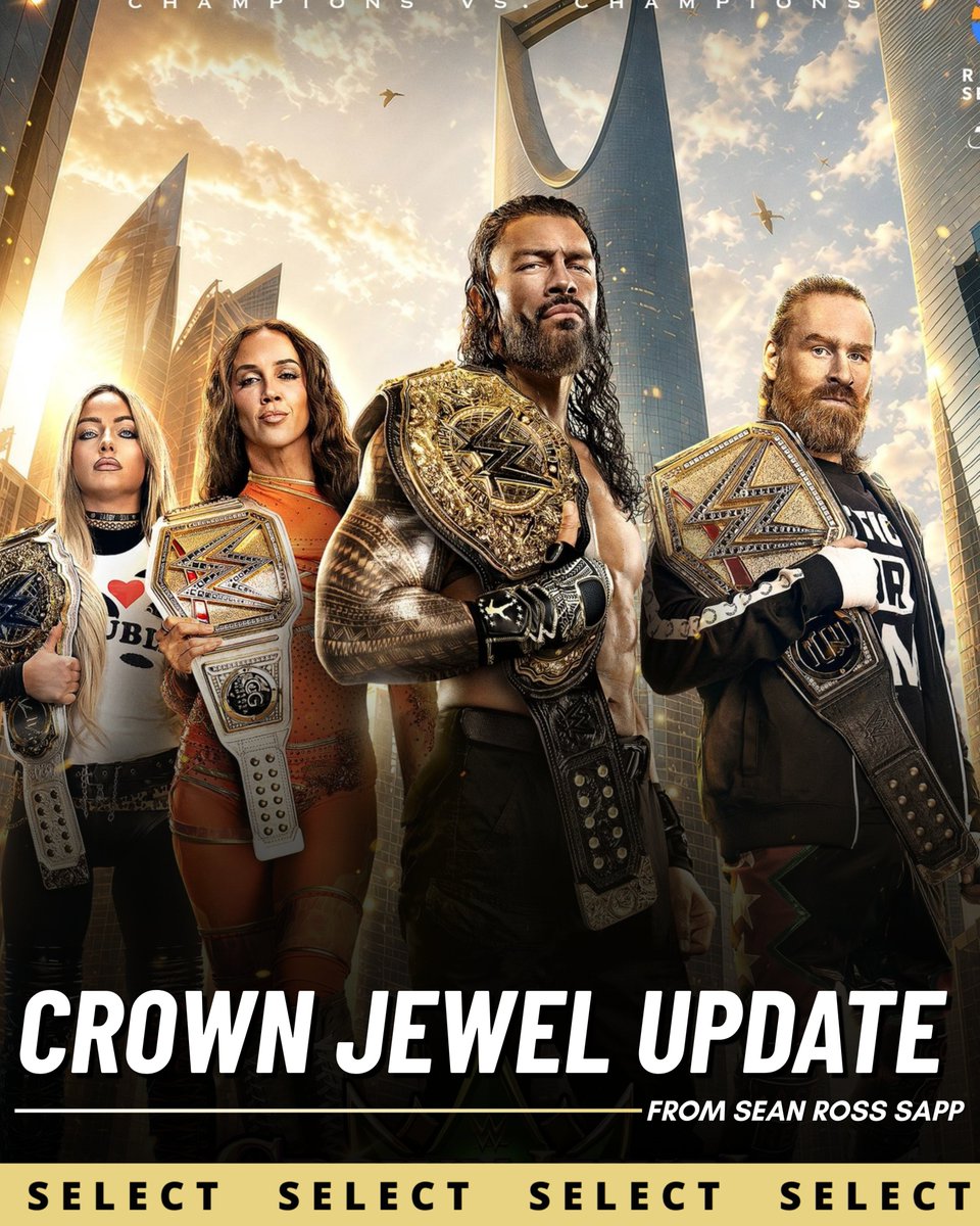 Fightful's tweet photo. Many at WWE HQ learned about the venue move for Crown Jewel when Riyadh Season tweeted the announcement,  @FightfulSelect has learned.

More details are available in our FREE TIER for Select subscribers. 

Sign up for a free trial of Fightful Select and get an ad-free https://t.co/O2h76Uc8Zh experience