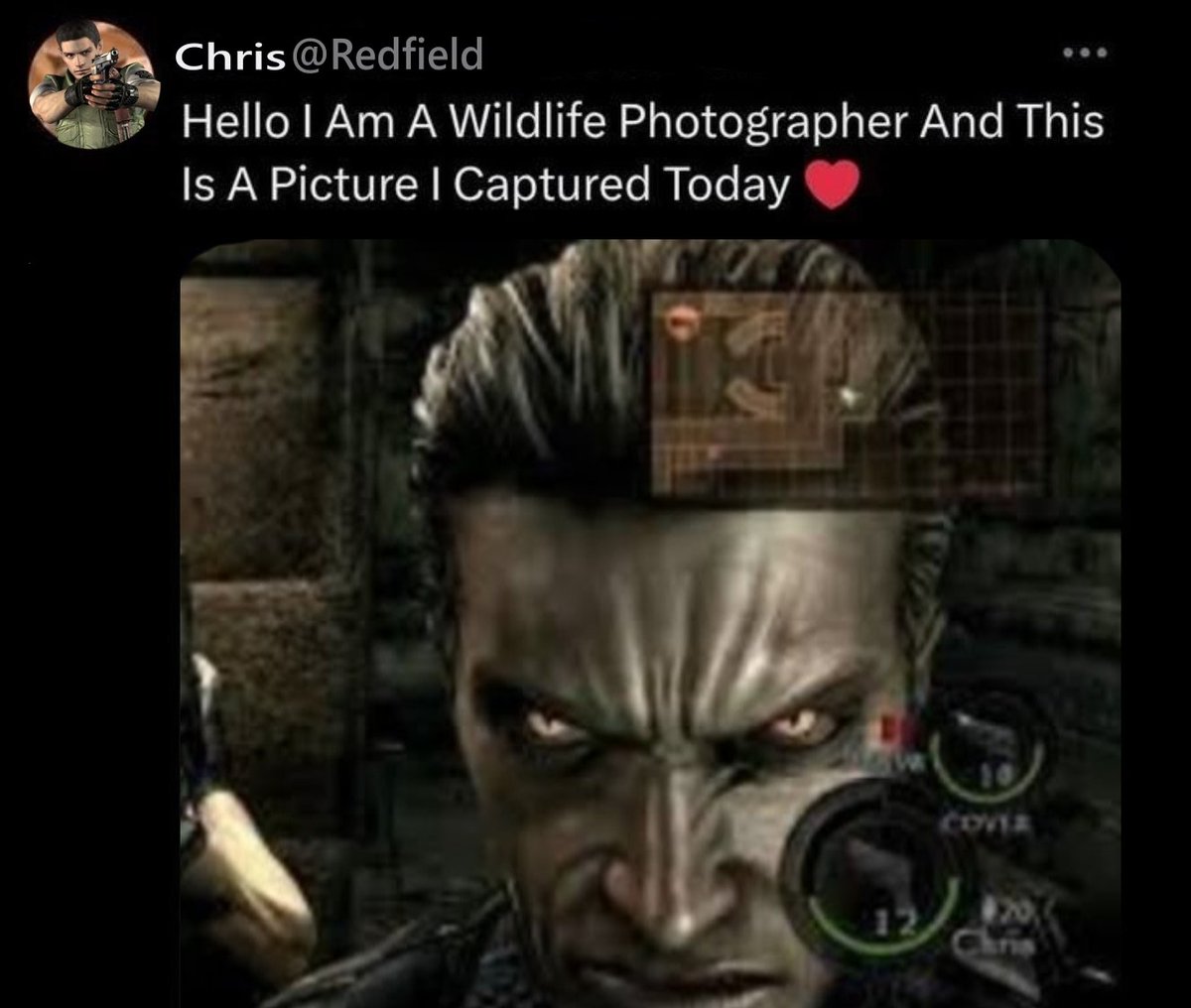 _Wesker_Kisser_'s tweet photo. Chris captures footage of a wild Wesker ❤️ https://t.co/V2xiVJlxKt