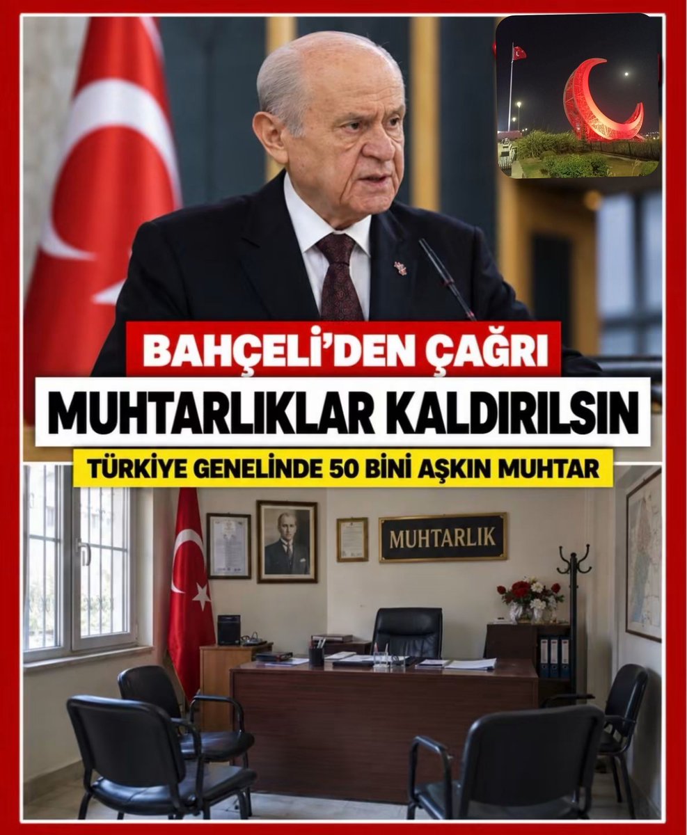 blader303's tweet photo. #DevletBahçeli’nin yerel yönetim sistemine ilişkin önerisi yeniden #gündem'de.

Muhtarlıkların kaldırılması yönündeki teklif de #yerelyönetimler'in yapısı ve geleceğine ilişkin tartışmaları yeniden gündeme taşıyor.

Sizce #muhtarlıklar kaldırılmalı mı?
#MHP 🤘 https://t.co/lMpNRouJkw