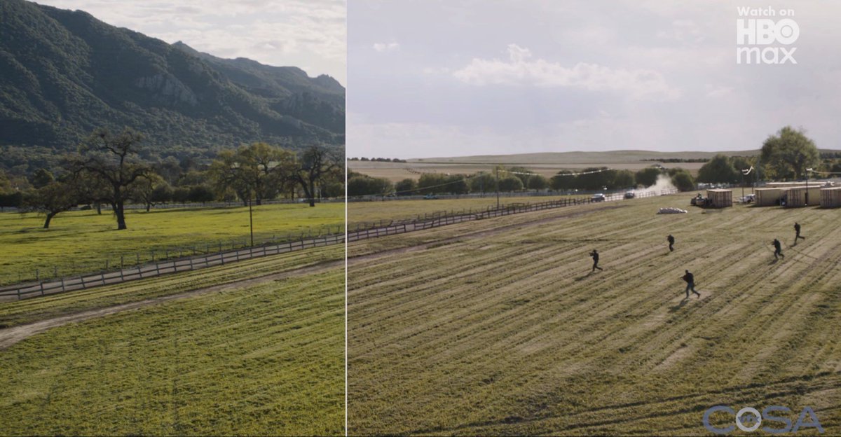 mjarbo's tweet photo. So LANTERNS reportedly cost around $160 MILLION, and now we're finding out that a chunk of its visual effects budget went toward making California look like... rural Nebraska?

What the hell are we doing here?

A new VFX breakdown from CoSA reveals just how much digital work went into the HBO series, including replacing mountains, skies, landscapes, and even the lighting to make California resemble the Great Plains. Hell, they even gave John Stewart a CGI beard. And look, LANTERNS was a good show. I enjoyed it. But for eight episodes that were largely a grounded detective story with relatively limited Green Lantern spectacle, I'm starting to wonder where the hell all that money went.

Remember how people kept defending the show's grounded approach as being cheaper than some massive cosmic adventure? Well, if that reported budget is accurate, that argument looks pretty ridiculous now. Meanwhile, I'm watching VISIONQUEST, which is also rumored to have a substantial budget, and I can actually see where the money is going. It's a pretty interesting contrast.

And I'm not going to beat the AI drum any more than I already do, but come on. We're living in an era where technology is advancing rapidly enough to potentially make this kind of environmental work faster and cheaper. If we're spending millions digitally recreating forgettable Nebraska landscapes, maybe it's time to reconsider how these productions are being made. Hell, would it have been cheaper to just film the damn thing in Nebraska?

I'm not saying the VFX artists did bad work. Quite the opposite. The fact that most people never noticed the digital alterations is a testament to their talent. But impressive work doesn't automatically mean the production was financially efficient.

At some point, somebody at DC Studios needs to explain how an eight-episode, largely earthbound Green Lantern detective series potentially costs $160 million.

Because if this is what the cheaper, more grounded approach looks like, I'd hate to see the bill for an actual Green Lantern space opera.