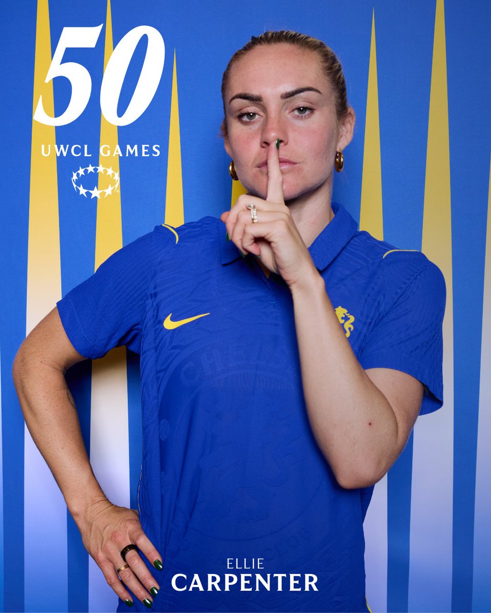 UWCL's tweet photo. A 50th #UWCL appearance for Ellie Carpenter 🇦🇺✨ https://t.co/fwuLHqreWb
