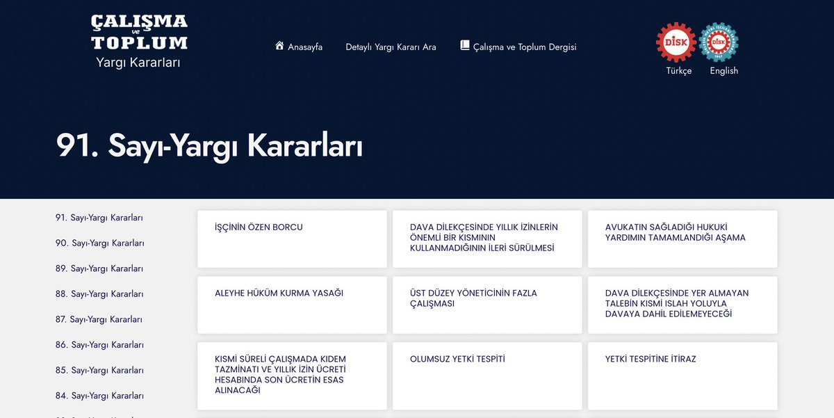 calismavetoplum's tweet photo. 91. sayımızda yer alan Yargıtay kararları web sitemize yüklendi!  

https://t.co/wAh4fDGvF0

@diskinsesi

@BirlesikMetal https://t.co/J0N33TK46B