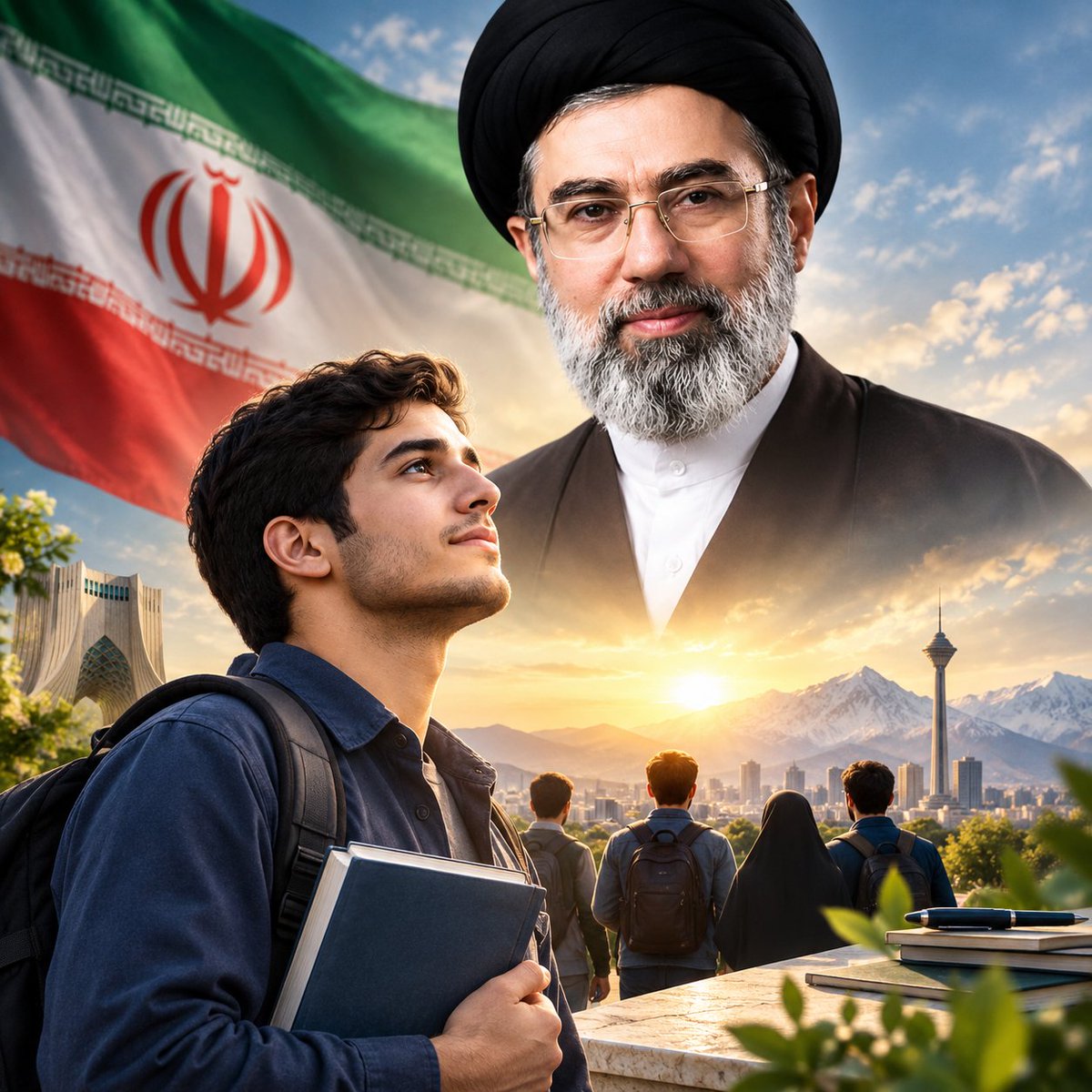 Noora7kl's tweet photo. «هم‌ عهدی» یعنی 
جوان بداند آینده‌ی  کشور،
به تصمیم‌ها، انتخاب‌ها و تلاش‌های امروز او 
گره خورده است.

 #هم_عهدی https://t.co/kac3Q05yO4