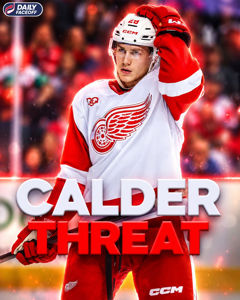 DailyFaceoff's tweet photo. Red Wings’ Michael Brandsegg-Nygård has emerged as a serious Calder Trophy threat https://t.co/Gaj6TUPB2A