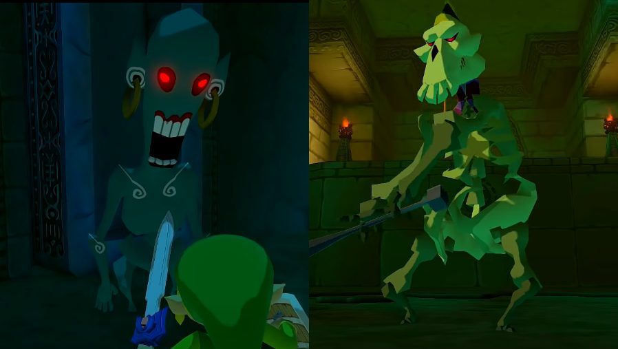ZeldaUniverse's tweet photo. The Wind Waker is best known for its bright, colorful art direction, yet underneath those cel shaded graphics are some of the creepiest monsters in the whole series. Jeff Pawlak looks back on what made many of its enemies so ghastly. https://t.co/iSbW48NwC2