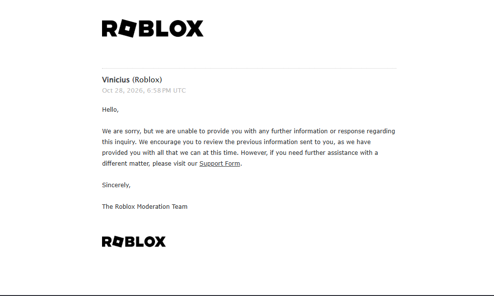 MF_1PSYCHO's tweet photo. just gotta love the roblox moderation they cant help me with something they've done https://t.co/nsLCO8vU81