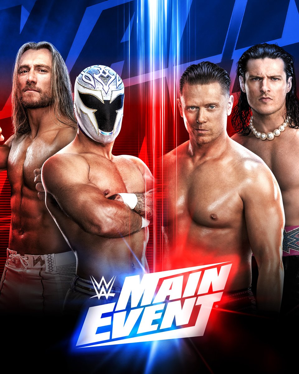 WWEUK's tweet photo. 🌟 On #WWEMainEvent:

👏 @joehendry appears!

🤝 Fraxiom vs. @mikethemiz &amp; @KitWilson_PD

👊 Los Americanos vs. Judgment Day

💥 @ArcherOfInfamy vs. @Ivar_WWE

🖥️ WATCH FREE from 00:00 GMT on @rumblevideo! ➡️ https://t.co/riHh8ERdut https://t.co/PNlFQG7hfD