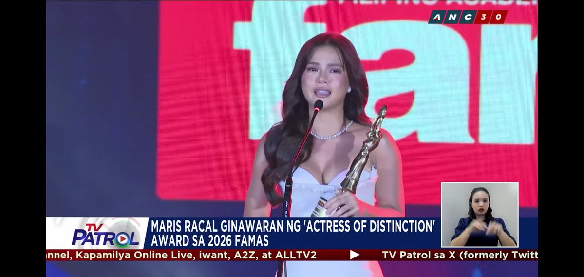 kevinrainier_b's tweet photo. TV Patrol: Oct. 28, 2026
Congrats, @MissMarisRacal!!!
#FAMAS2026 https://t.co/0FViOubZyL
