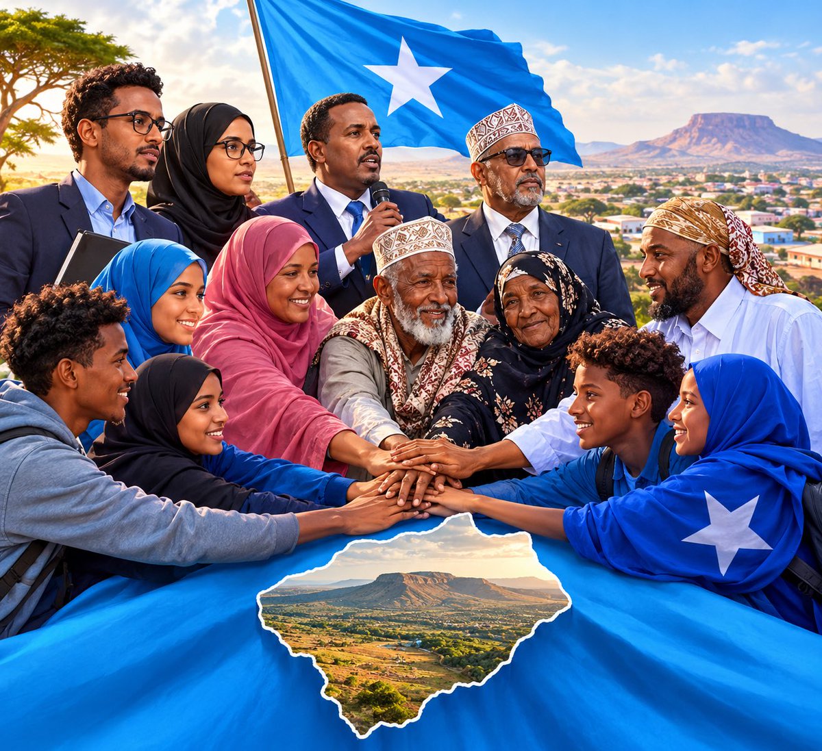 EIshmael_'s tweet photo. MashaAllah, #Mooyale has united the Somalis!  From intellectuals and politicians to mothers and fathers, grandparents and young people  it is truly refreshing to witness. We may have our differences and disagreements among ourselves, but when it comes to our land, that is a red line we will never cross. Our unity, land and dignity are above all our internal disputes! ❤️