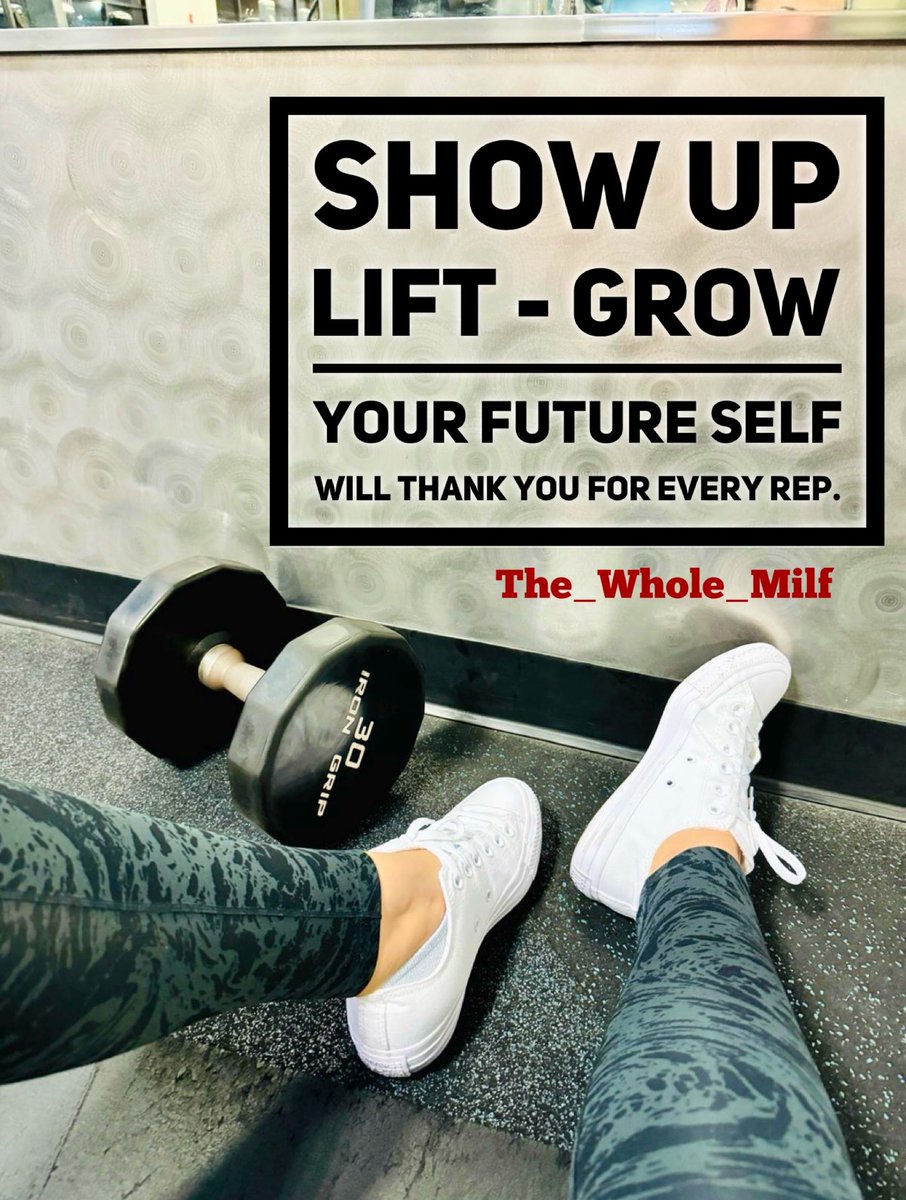 The_Whole_Milf's tweet photo. Show up. Lift. Grow. Your future self will thank you for every rep 💪🔥

#GymMotivation #ShowUp #LiftAndGrow #FitnessJourney #WorkoutMotivation #StrongWomen #Converse #Dumbells https://t.co/myBxd6IVBH