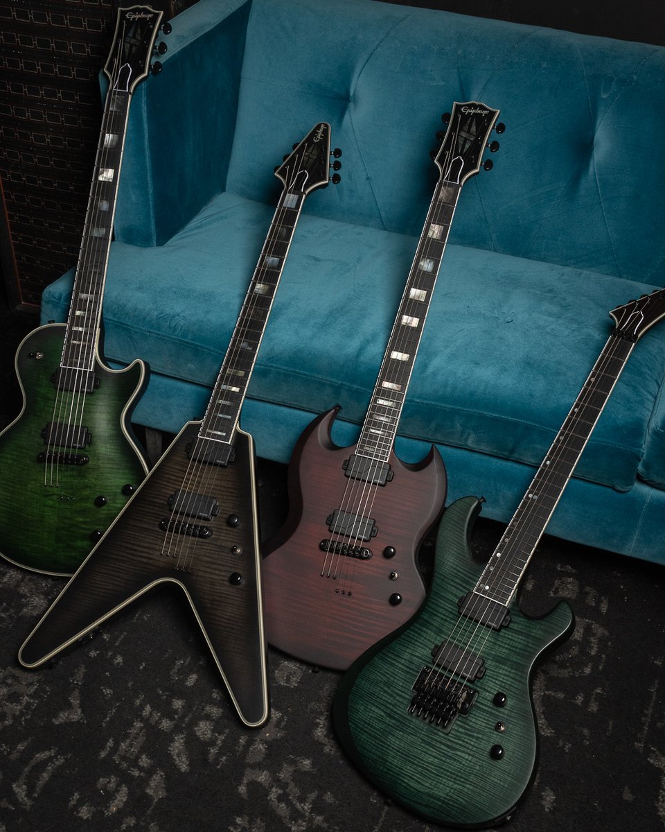 ChicagoMusicEx's tweet photo. https://t.co/gXWznpaVpT | Shop all-new Epiphone Prophecy Satin arrivals at CME! 😎 Brand new, in stock, and in the showroom now: the Flying V in Orchid Bloom, the Victory FR in Aqua Smoke, the Les Paul in Forest Phantom, and more! Come plug in today! 🎸🔥 #CME #Epiphone #Guitar https://t.co/86y7raybFk