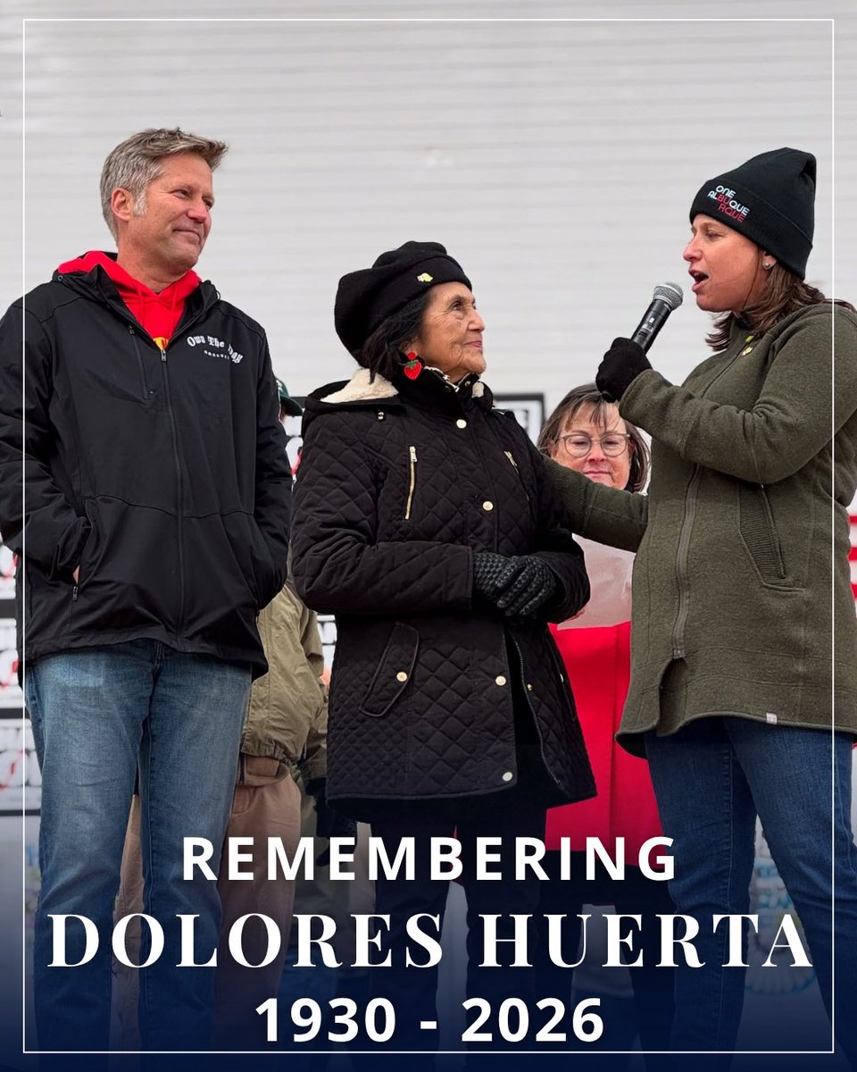 MayorKeller's tweet photo. For Albuquerque, Dolores was never just a figure from the history books; she kept coming back to her home state, to stand with workers, families, and advocates in our community.

Dolores will be deeply missed, but her spirit lives on in the words she gave us: ¡Sí, se puede!” https://t.co/AriHgwtvVA